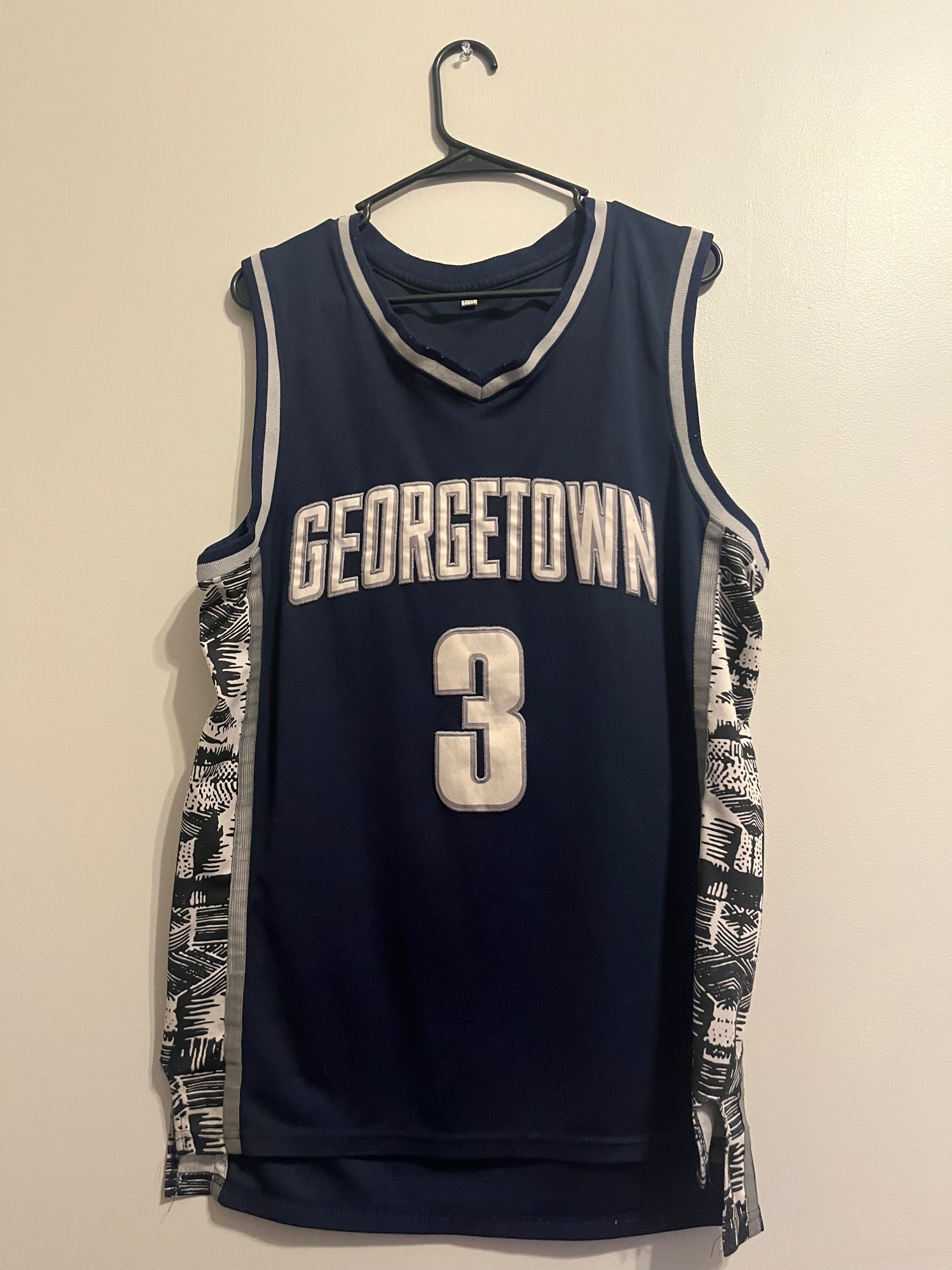 Allen Iverson #3 Georgetown College Jersey USED
