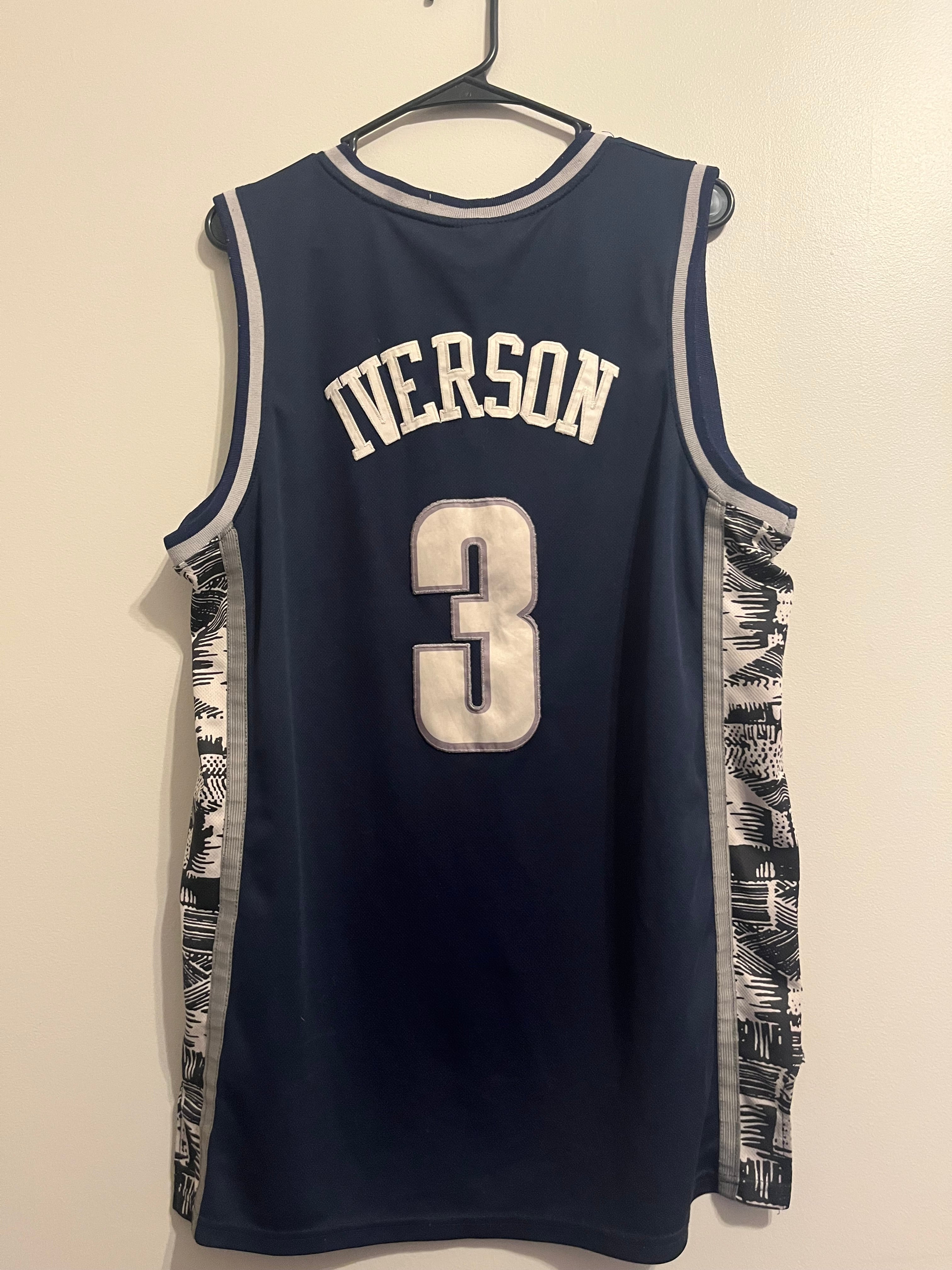 Allen Iverson #3 Georgetown College Jersey USED