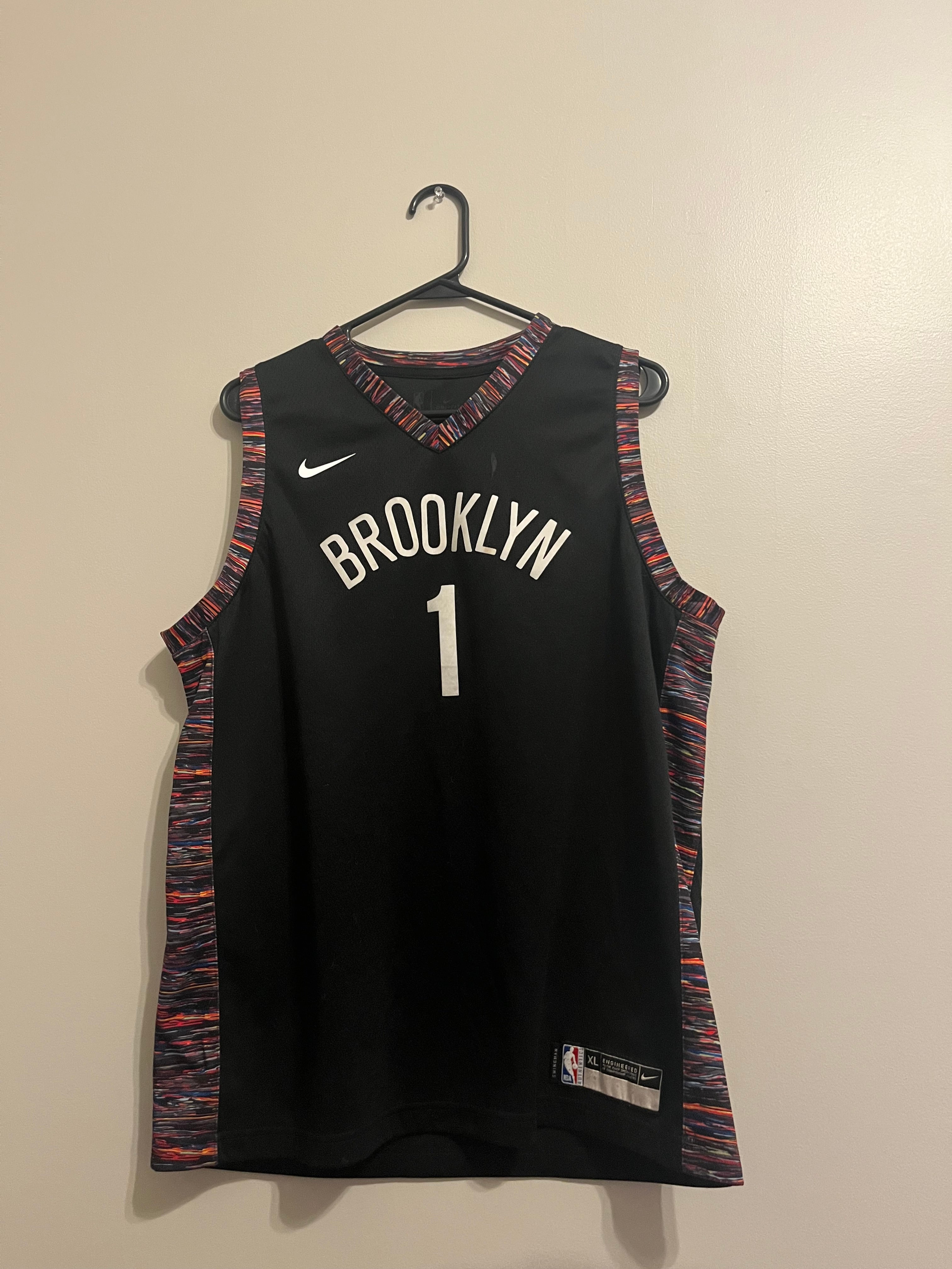 D’Angelo Russell #1 Brooklyn Nets Jersey 2018/2019 City Edition USED