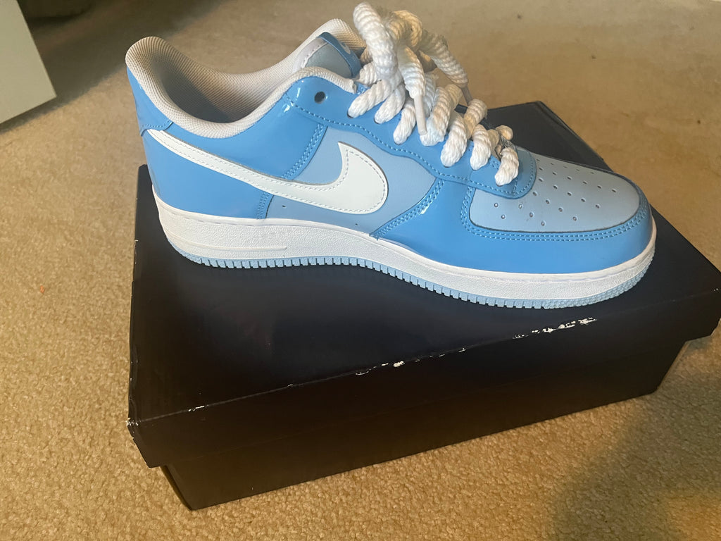 Nike Air Force 1 '07 LV8 'Psychic Blue Patent' NEW